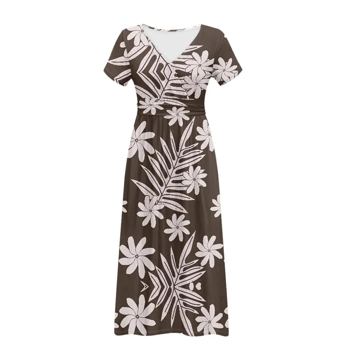 Hawaiian Girls Short Sleeve Plus Size Maxi Dress Polynesian Printing Loose Casual Summer Women's Dresses for Special Occasions