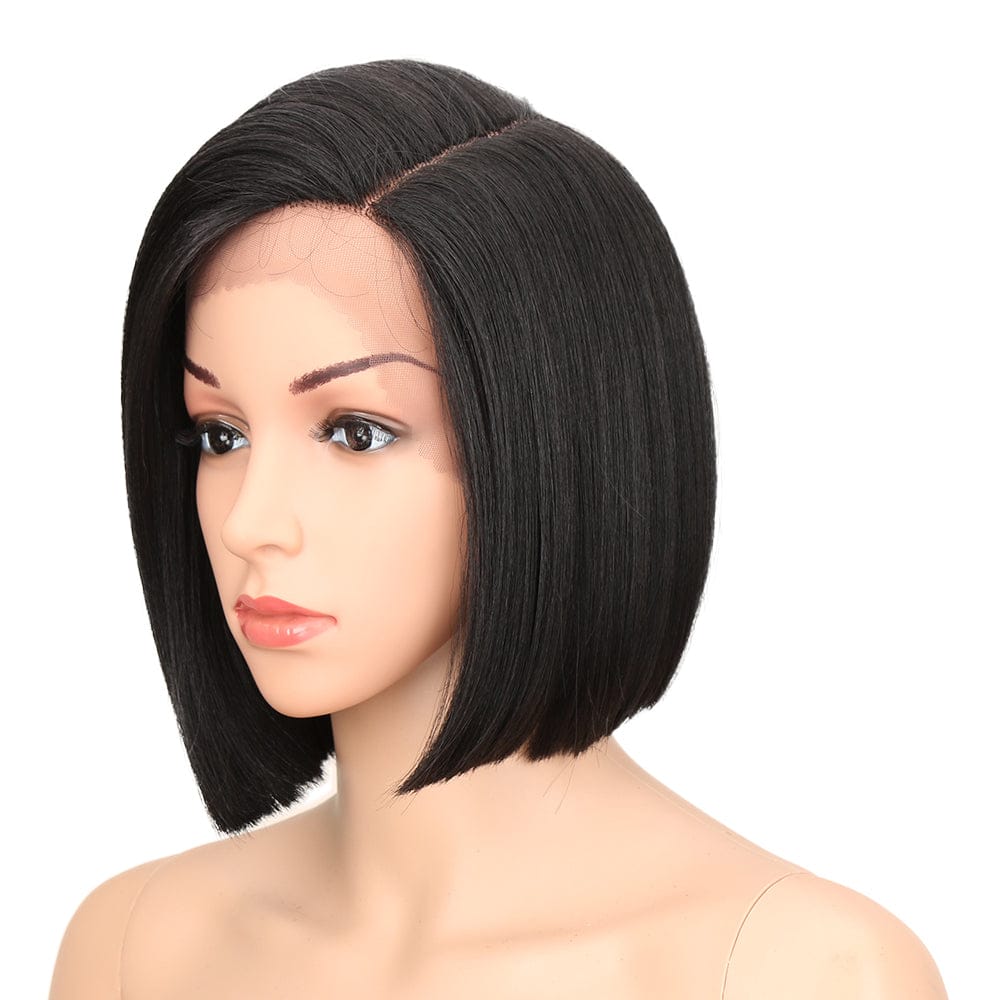HD Lace Front Wig Hair Bob Short Curly Baby Hair Front Synthetic Wigs with Closure 360 Natural Heat Resistant Full Frontal Lace