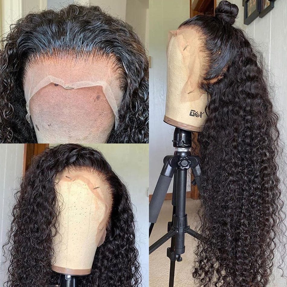 HD Lace Frontal Wig 30 Inch Deep Wave 13X4 Lace Front Human Hair Wigs For Women Deep Curly Glueless Brazilian 150% Closure Wigs