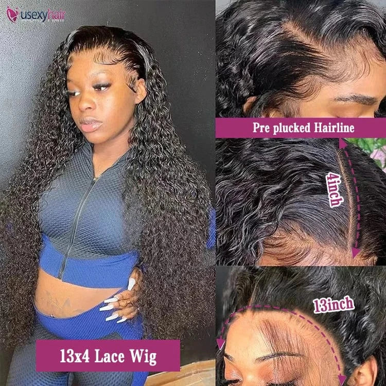 HD Swiss Lace 13x6 Curly Wave Virgin Brazilian Wig