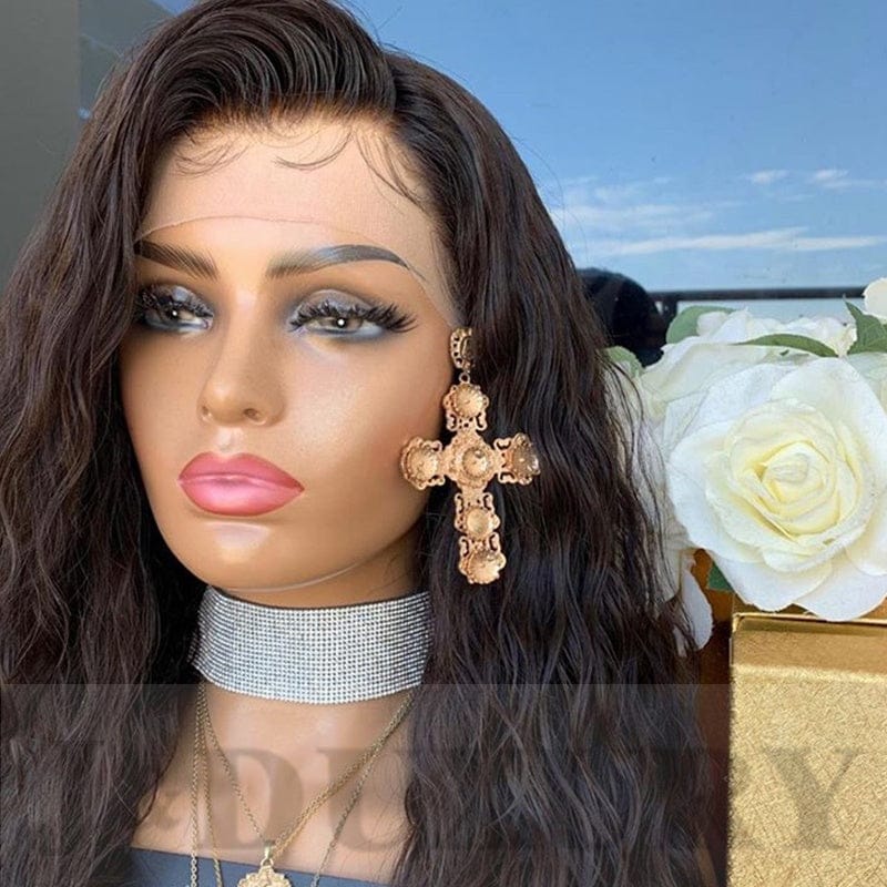 HD Transparent Lace Front wigs for Black women Wholesale Natural color Brazilian Human hair wigs curly remy hair wigs
