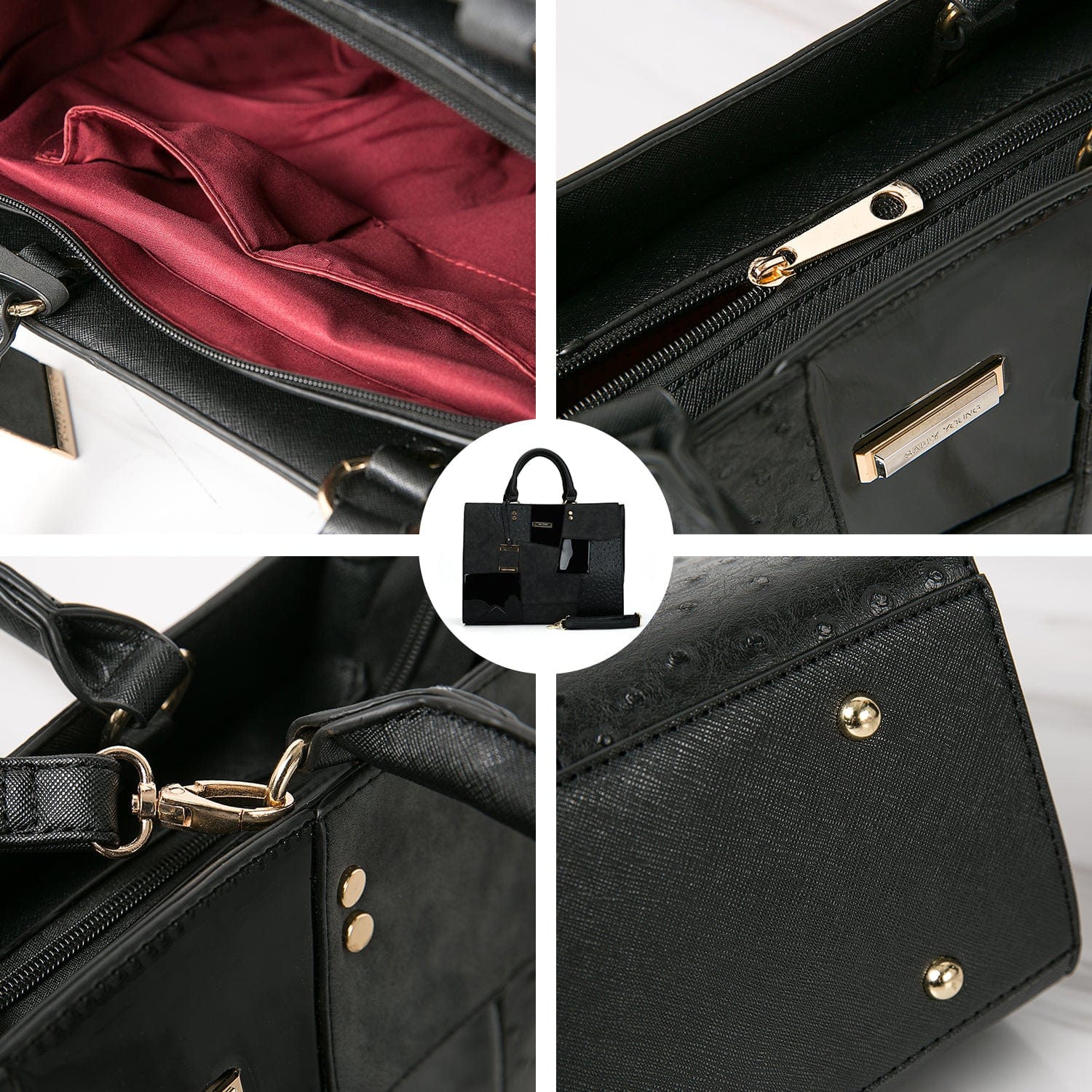 HEC 2022 Fashion Designer Pu Leather Material Women Handbag Wholesale