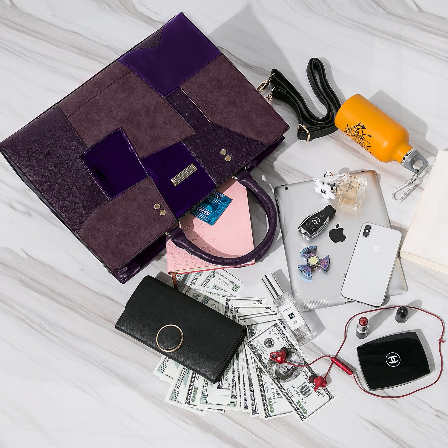 HEC 2022 Fashion Designer Pu Leather Material Women Handbag Wholesale