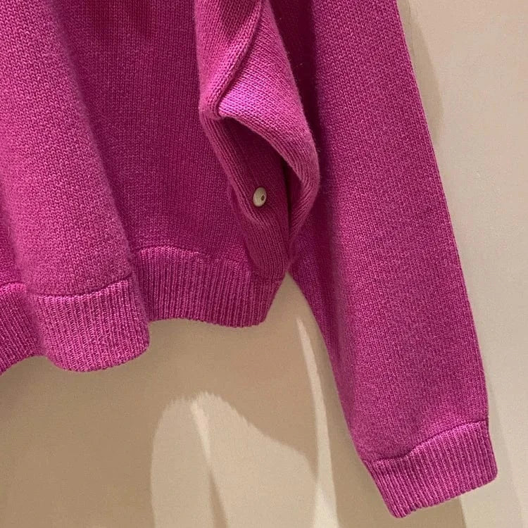 high quality autumn Wool crew neck adornment  Pullover long sleeve knit women's sweaters