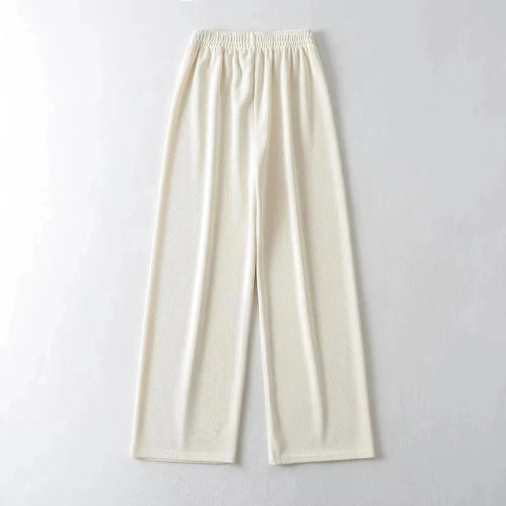 High Quality Chenille Inner Brush Loose Ladies Sweatpants YK2 Waist Drawstring buckle Female Trousers Joggers Women