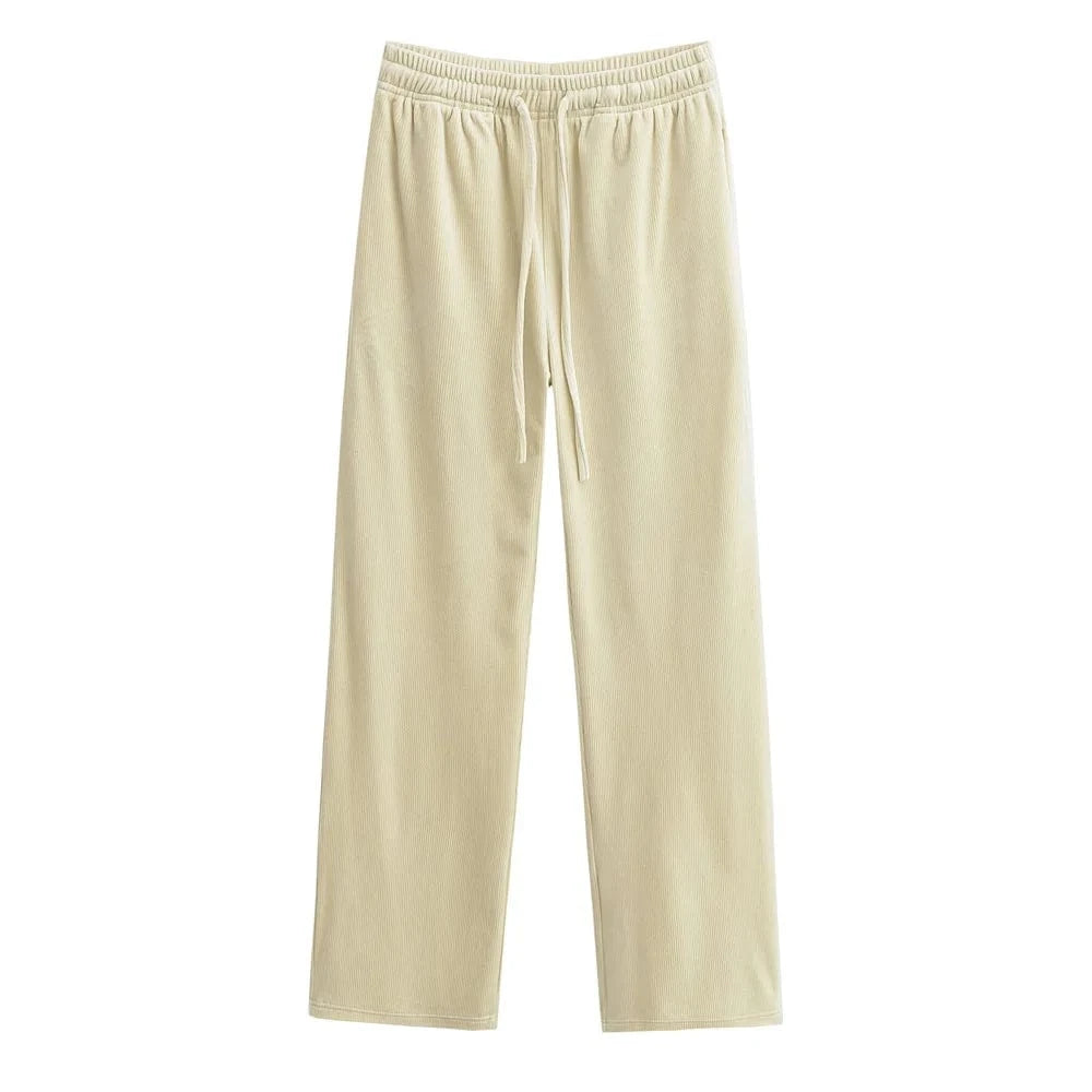 High Quality Chenille Loose Ladies Sweatpants Elastic Waistband Sport Casual Female Trousers Women Joggers Pants