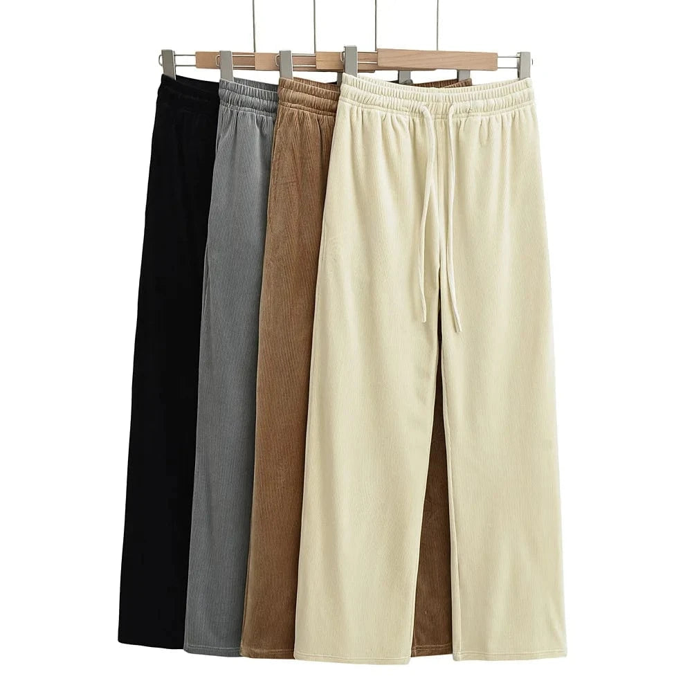 High Quality Chenille Loose Ladies Sweatpants Elastic Waistband Sport Casual Female Trousers Women Joggers Pants