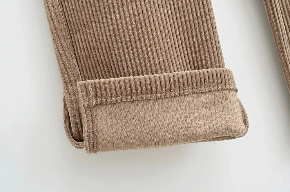 High Quality Chenille Loose Ladies Sweatpants Leg Side Seam Split Elastic Waistband Female Trousers Joggers Women