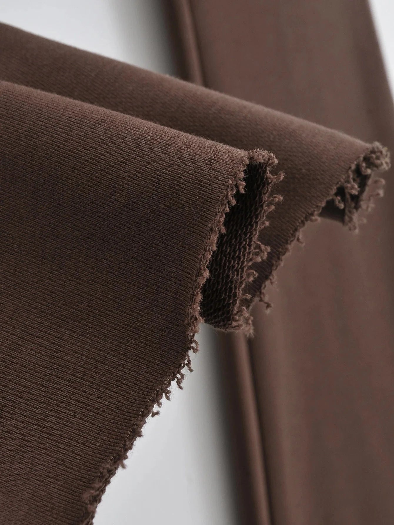 High Quality Cotton Terry Women Trousers Slim Flared Yoga Pants Raw Edge  Female Trousers Height Waistband Women Joggers Pants