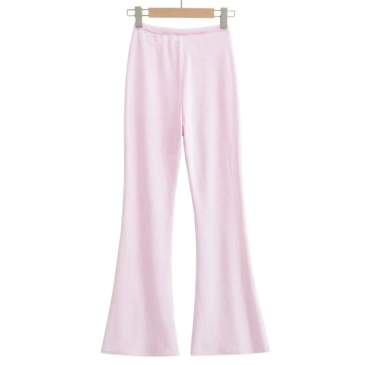 High Quality Cotton Velvet Women Trousers Slim Flared Yoga Pants Female Trousers Elastic Waistband Women Joggers Pants