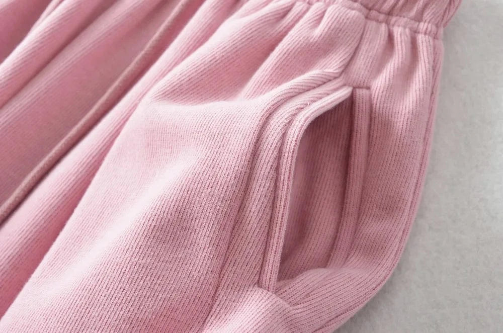 High Quality Custom Cotton Brushing Ladies Sweatpants Side Pocket Joggers Elastic Waistband Pants Running Pants Joggers Women