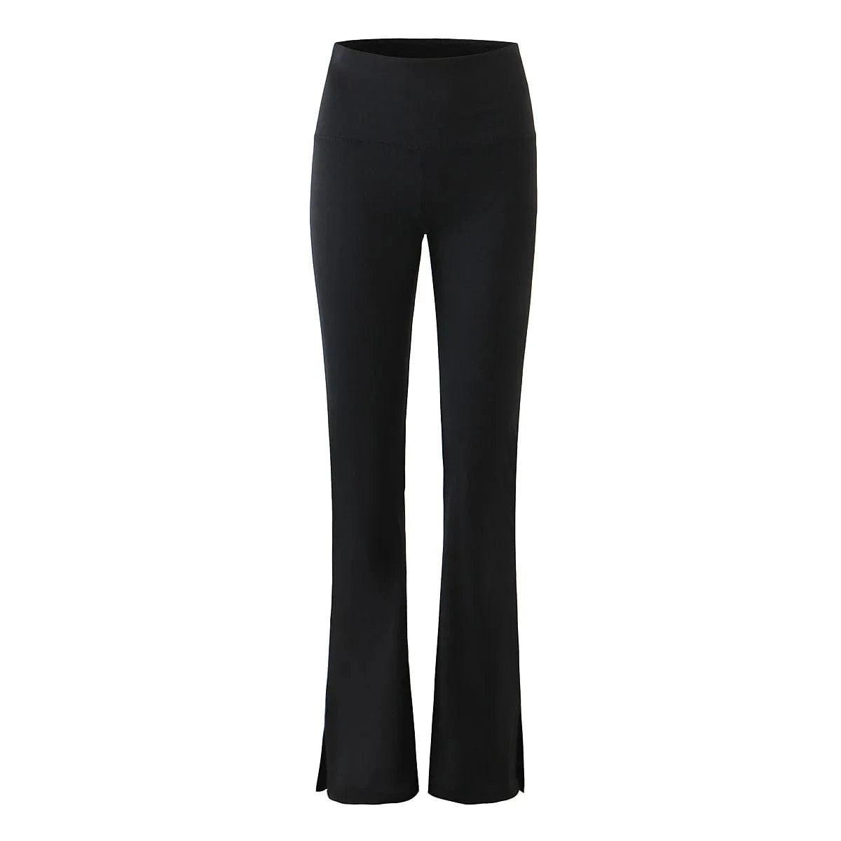 High Quality Custom Cotton Women Trousers Office Slim Flared Pants Width Waistband Hem Split Female Trousers Women Joggers Pants
