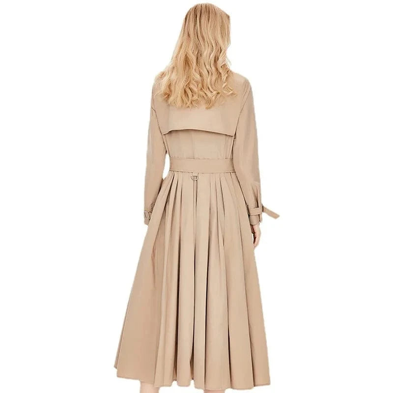 High Quality Elegant Unique Long Dress Overcoat Designer Trench Coat For Women