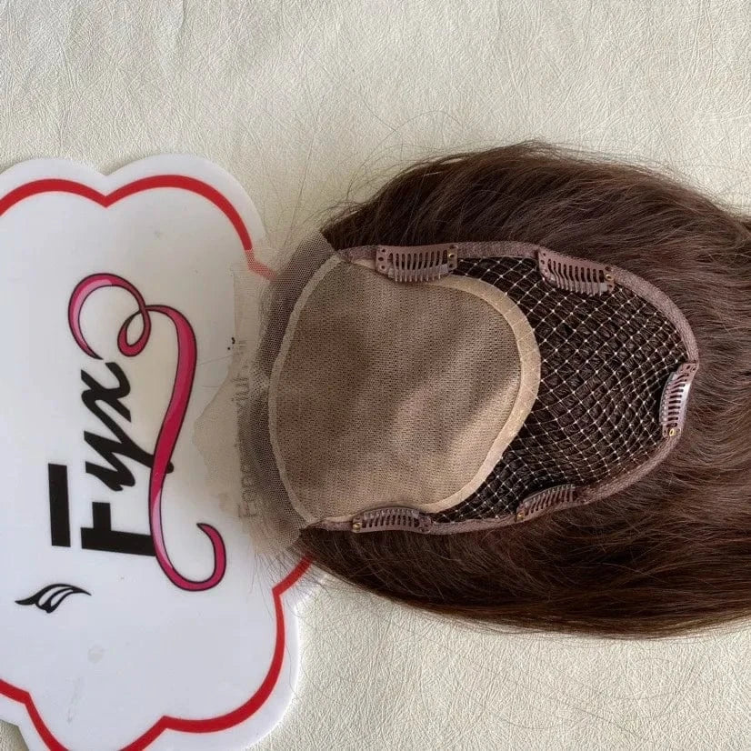 High Quality Integration Fish Net Hair Pieces Woman Toupee Silk Top Topper Chinese Cuticle Remy Human Hair