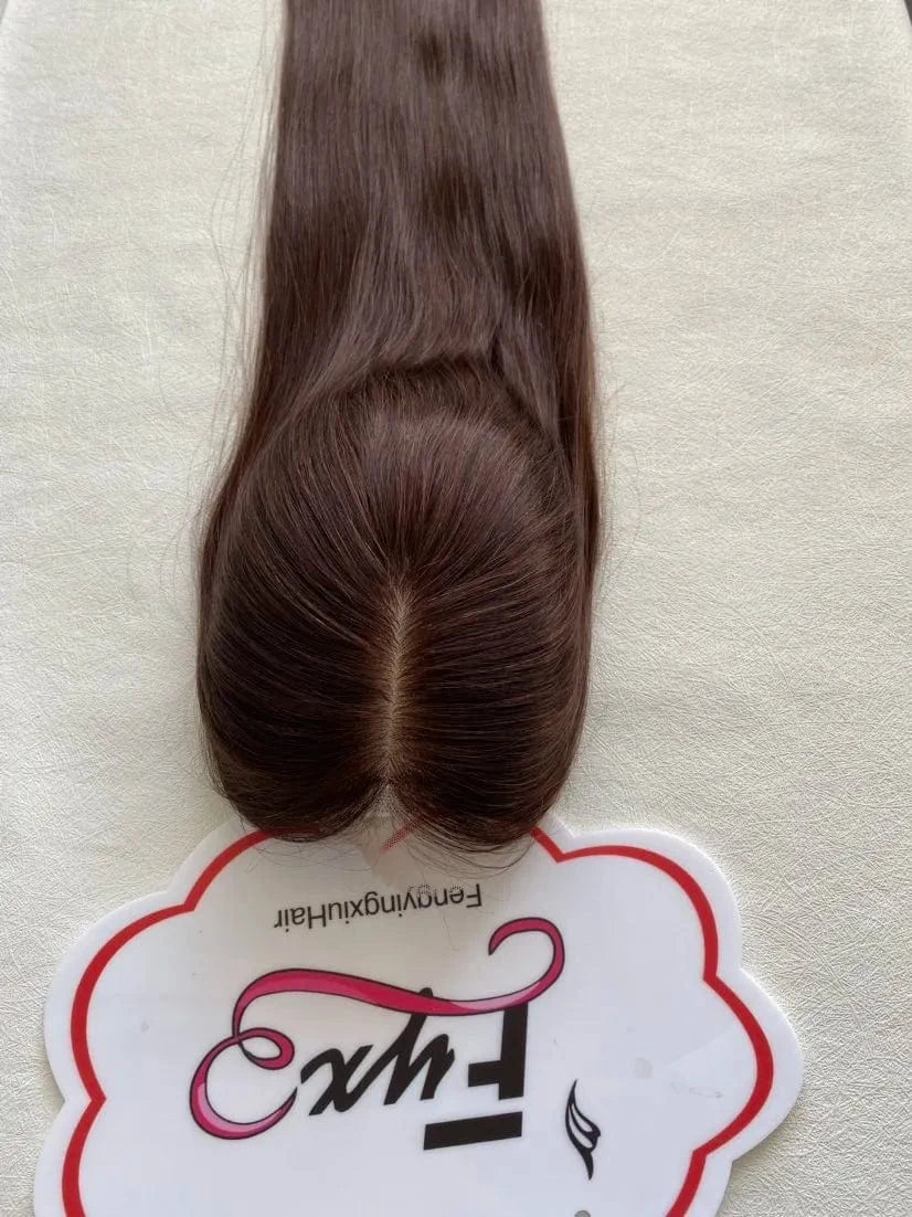 High Quality Integration Fish Net Hair Pieces Woman Toupee Silk Top Topper Chinese Cuticle Remy Human Hair