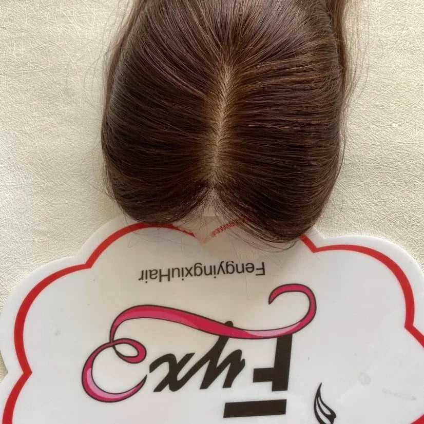 High Quality Integration Fish Net Hair Pieces Woman Toupee Silk Top Topper Chinese Cuticle Remy Human Hair