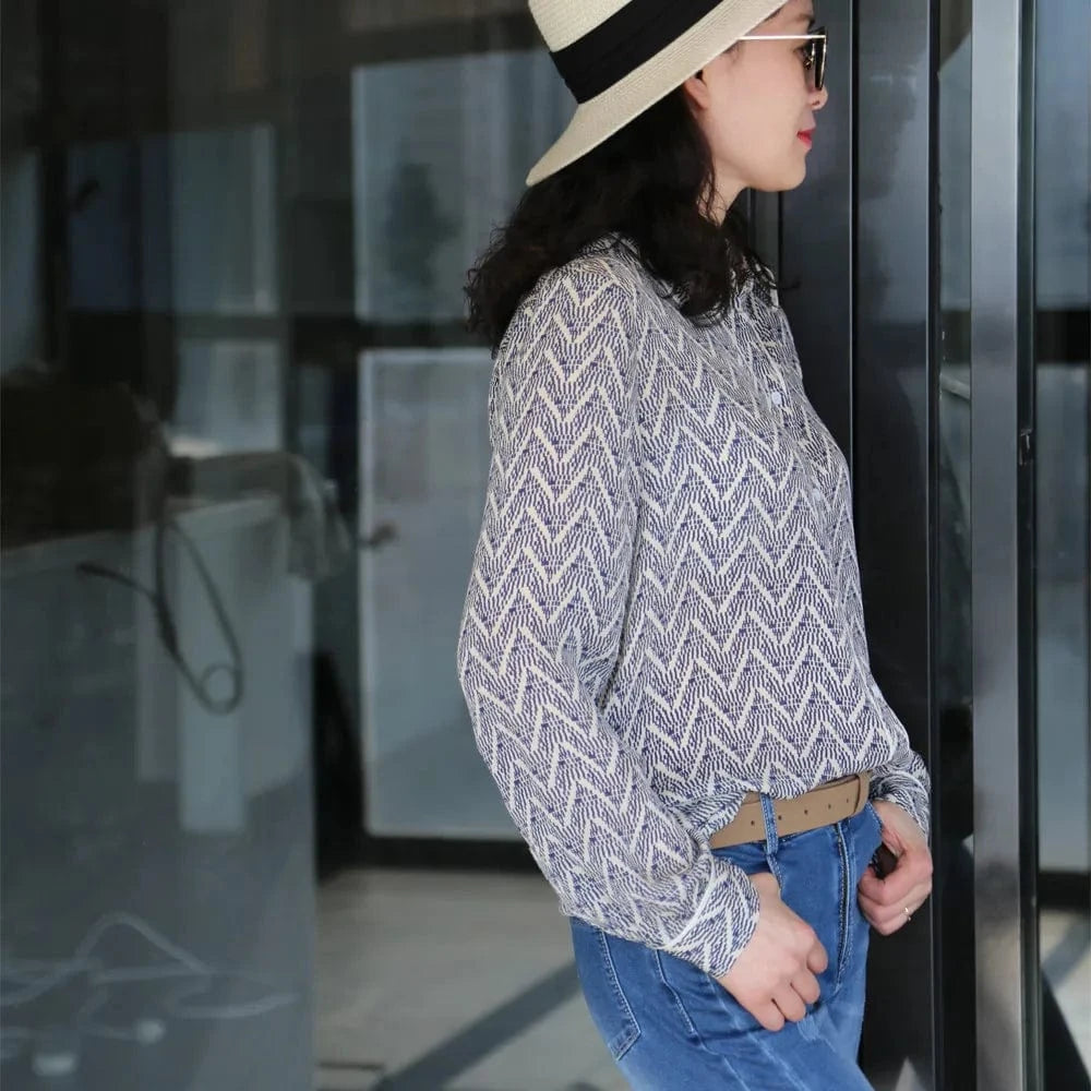 High Quality Ladies 100% Silk Shirt Stand Blouse Elegant Temperament Office Shirt For Women