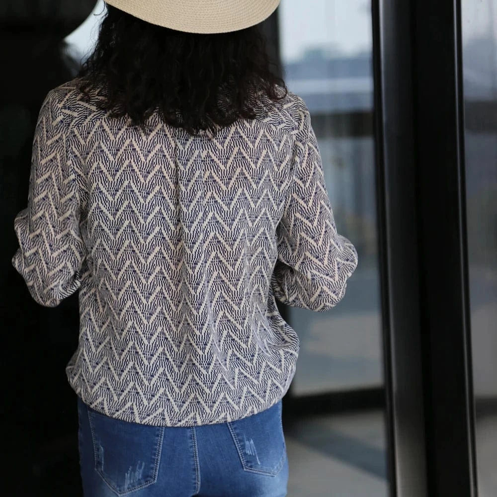 High Quality Ladies 100% Silk Shirt Stand Blouse Elegant Temperament Office Shirt For Women