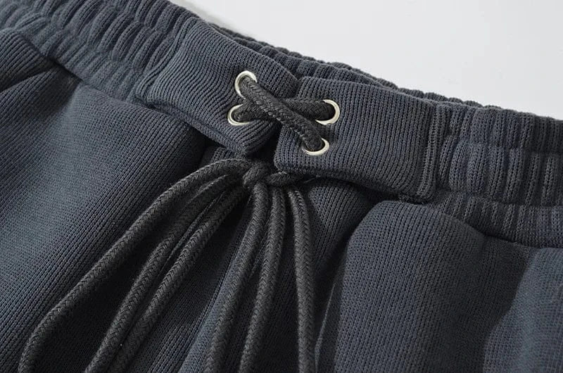 High Quality Loose Ladies Cotton Fleece Sweatpants Shoe Loop Waistband Sport Pants Female Trousers Women Joggers Pants