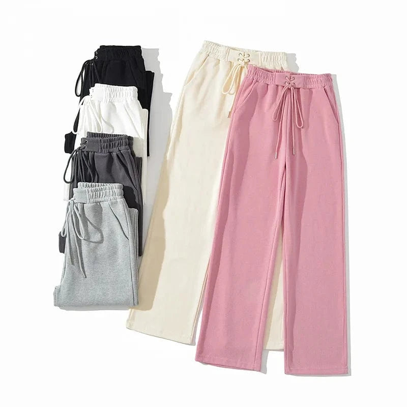 High Quality Loose Ladies Sweatpants Shoe Loop Waistband Sport Long Running Pants Female Trousers Women Joggers Pants