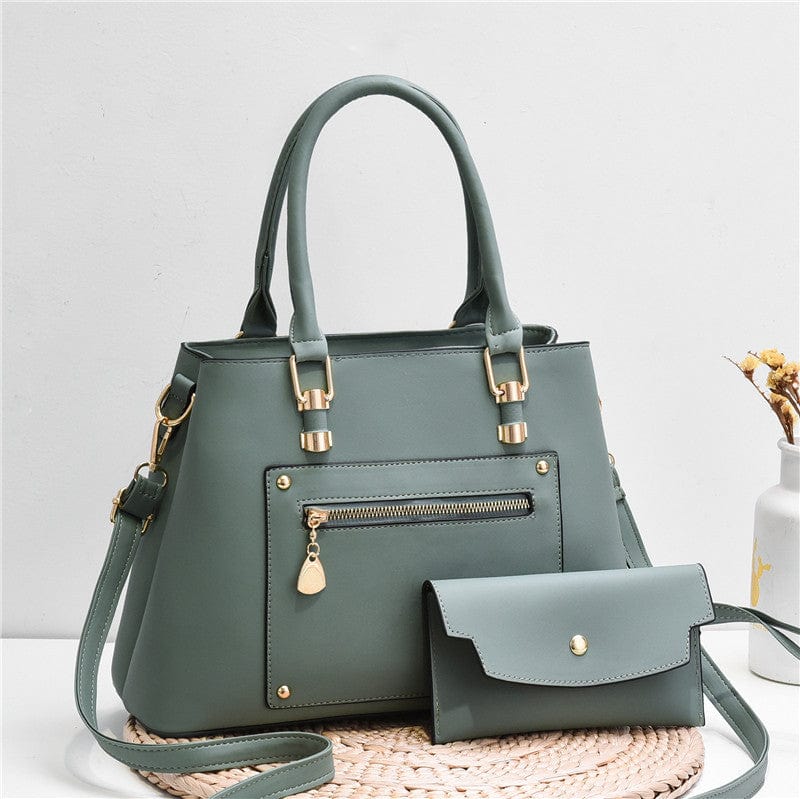 High quality metal zipper decoration child mother bag big set tote messenger hand bag ladies Fashion cross body women handbags