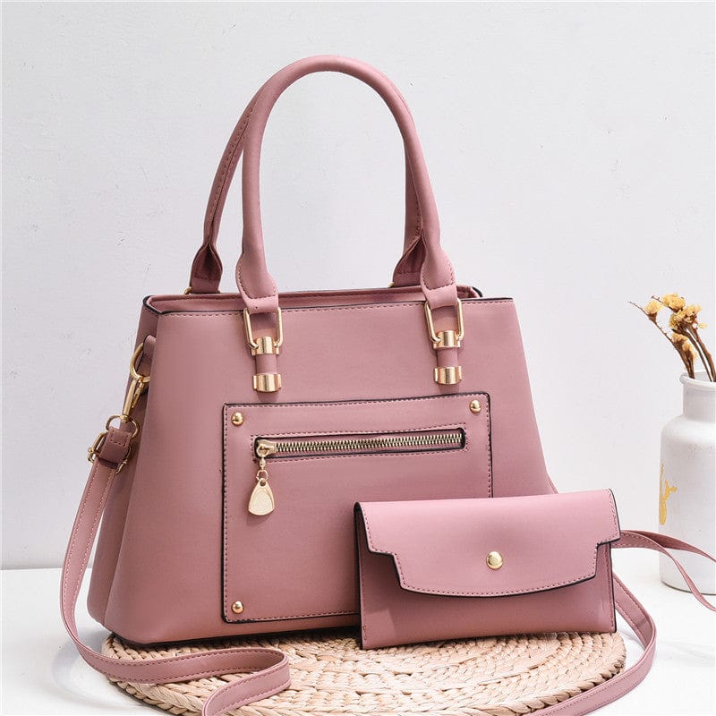 High quality metal zipper decoration child mother bag big set tote messenger hand bag ladies Fashion cross body women handbags