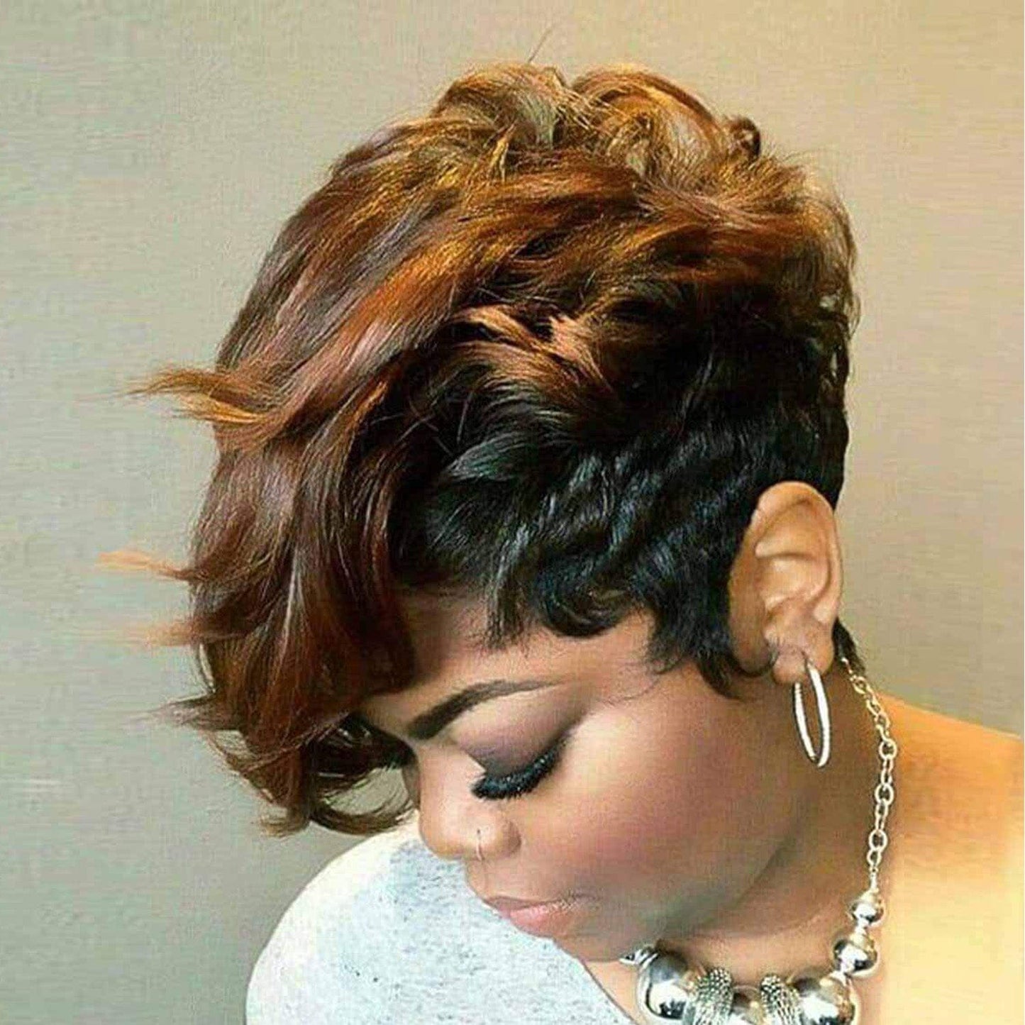 High Quality Product Healthy Comfortable 26cm Length Four Color Lady Synthetic Bob Wig