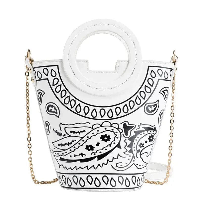 High Quality PU Leather Crossbody Bandana Bag Luxury Handbags for Girl Bucket Bag Women Ladies Designer Bandana Purse