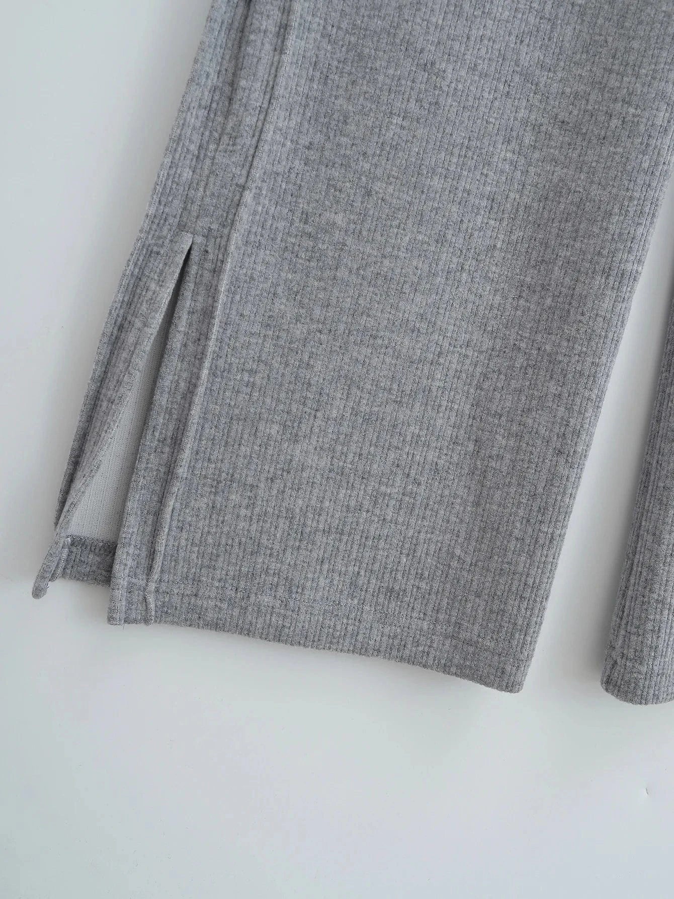 High Quality Rib Loose Ladies Sweatpants Elastic Waistband Sport Casual Female Side Pocket Trousers Women Joggers Pants