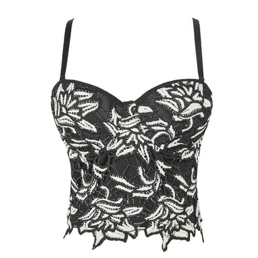 High Quality Sexy Women Corset Bustier Top Lace up Vintage Floral Print Corsets And Bustiers