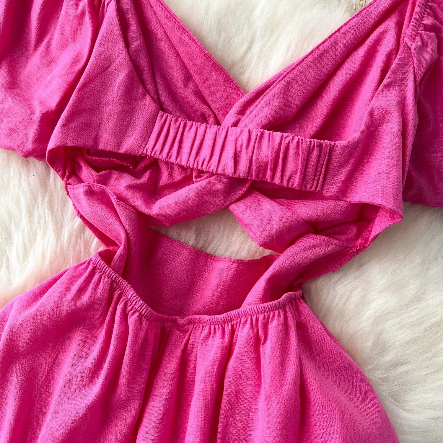 High Quality Summer Backless Couture Dresses Sexy Woman Dress Short One Piece Dress Ladies Summer Women