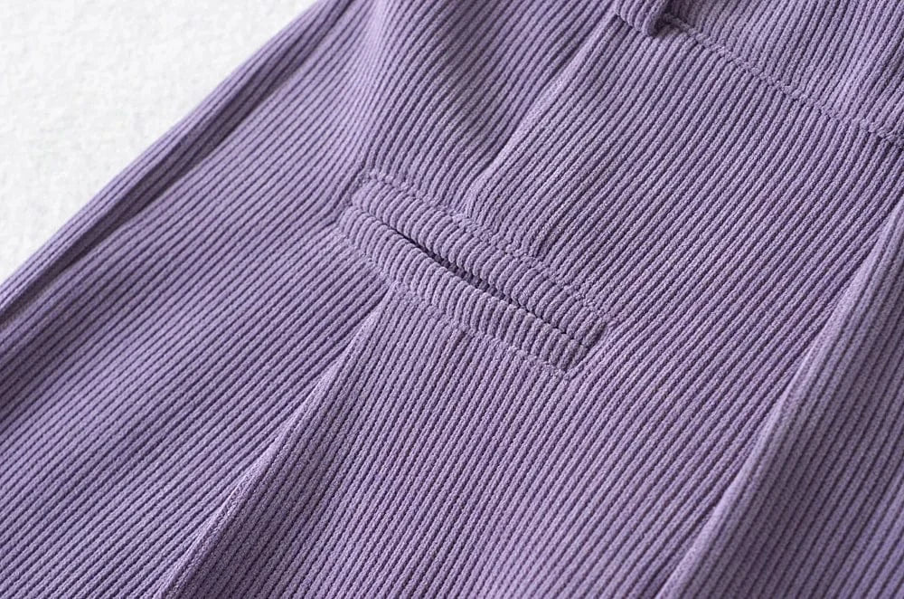 High Quality Thicken Corduroy Loose Casual Ladies Sweatpants Back Elastic Waistband Female Trousers Joggers Women