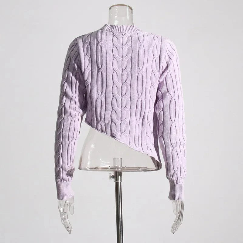 High Quality Vintage Fall Winter Outfit Rib Long Sleeve Crop Top Flare Pant Women Knitted Sweaters Two 2 Piece Set