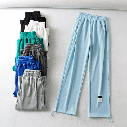 High Quality Walf Checks Ladies Sweatpants End of leg Drawstring Joggers Patch label on leg Cargo Pants Joggers Women