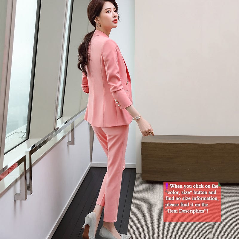 High-quality Wholesale Candy Color Tassel 2 Piece Suit Set for Women Clothes Suit Business Office Lady Work Wear Pant Suits