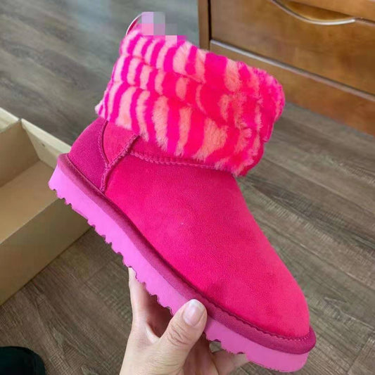 High quality winter must have women men kids size support make logo sheepskin wool on the boot shoes