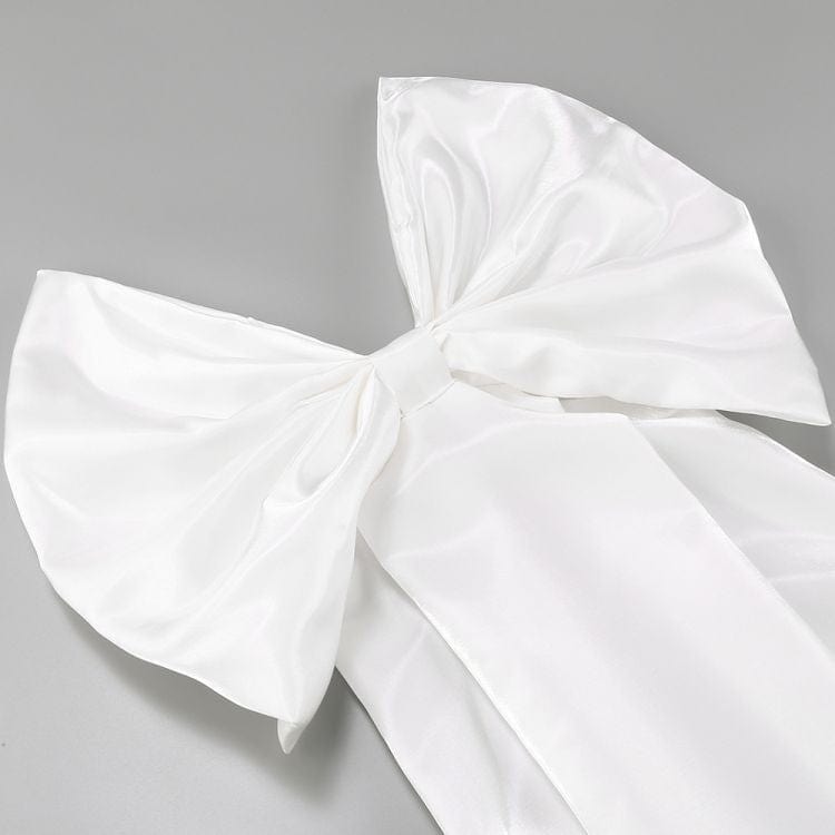 High Quality Women'S Sexy Pleated Buttocks Strapless Dress Detachable Back Bow Prom Dresses 2022 Evening Gowns Sexy