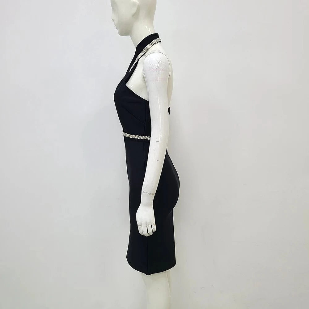 High Quality Women's Sleeveless Rayon Evening Party Bodycon Sexy Prom Dress