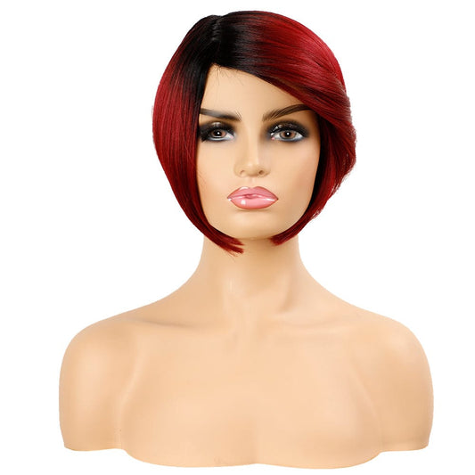 high temperature synthetic wig sleek wholesale cheap heat resistant made machine wig straight bob synthetic hair wig for women