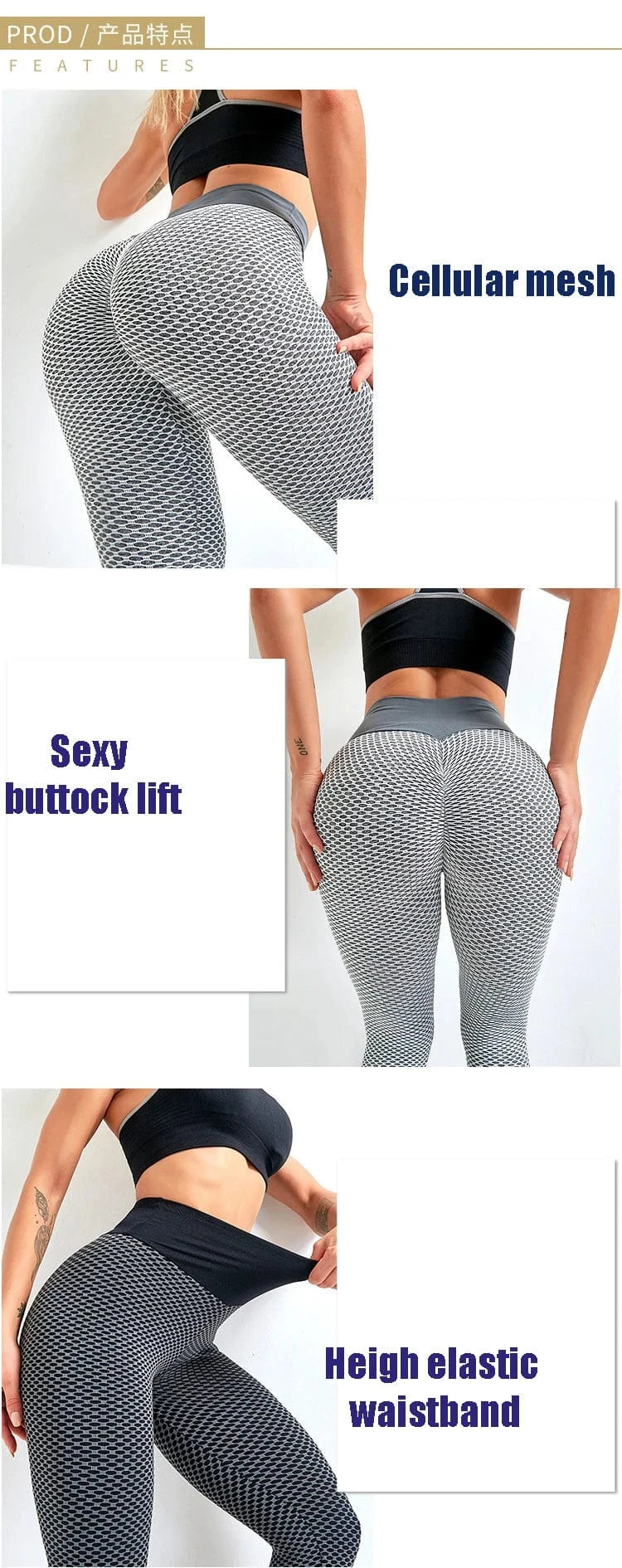 High waist Lulu Workout Sport Gym Tights Leggins Cellular Mesh Pants Yoga Scrunch butt leggings for women