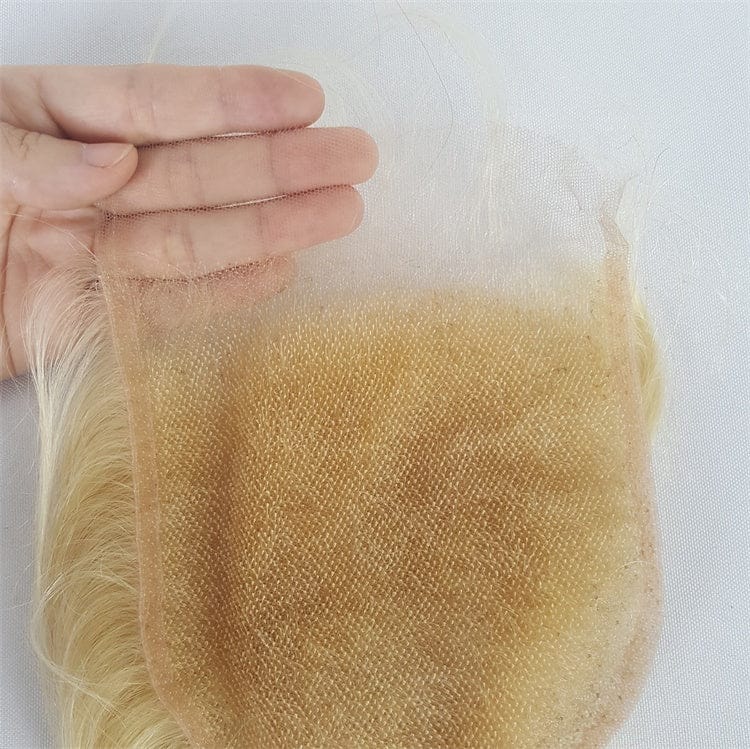 Highknight Loose Wave Blonde Color HD 5*5 Lace Closure 613 and Natural Color Transparent Swiss Cuticle Aligned HD Lace Closure