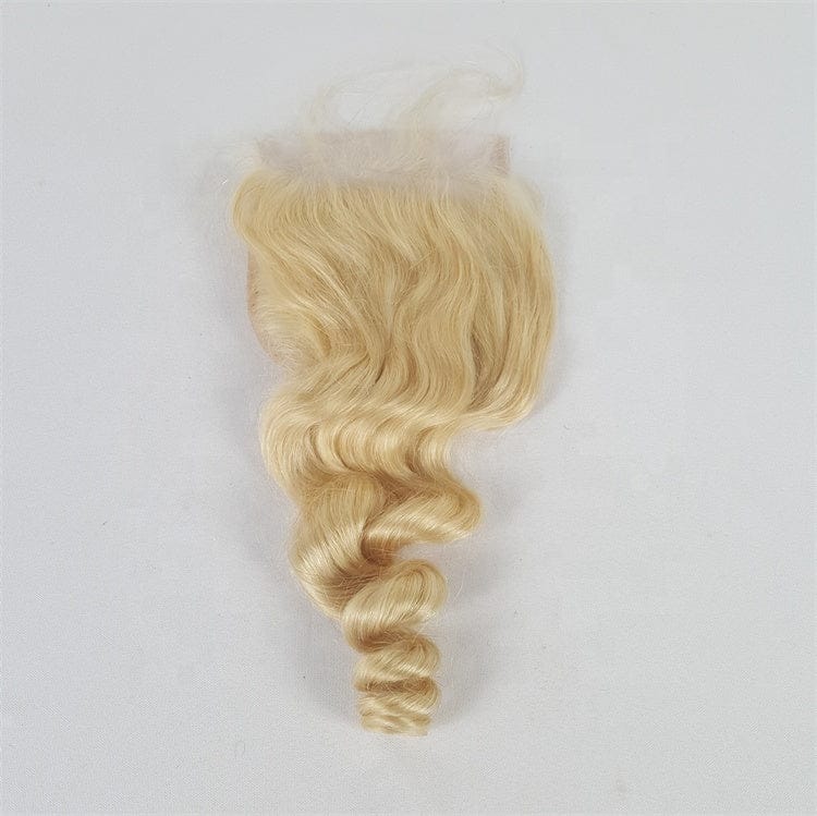 Highknight Loose Wave Blonde Color HD 5*5 Lace Closure 613 and Natural Color Transparent Swiss Cuticle Aligned HD Lace Closure