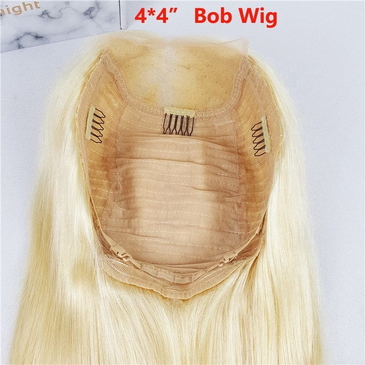 Highknight Pre Plucked Swiss Lace Front BOB Wigs Transparent 613 Blonde Color Natural Wave Lace Front BOB Wig For Black Woman