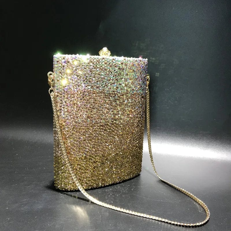 Hip flask-shaped Rhinestone bag Crystal full diamond Purse Banquet clutch bags for women luxury wedding