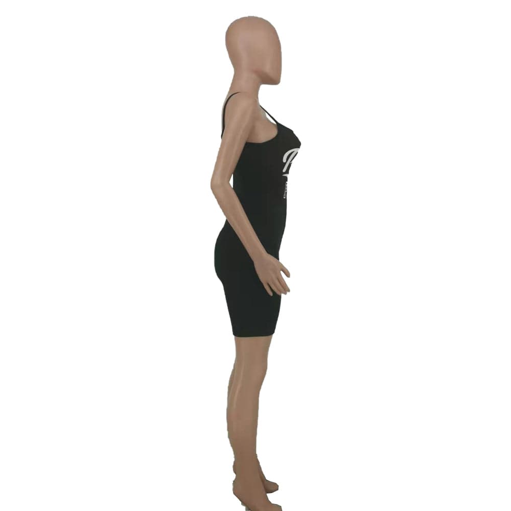 Holiday Style Drop shipping Letter Print Straps Short Rompers