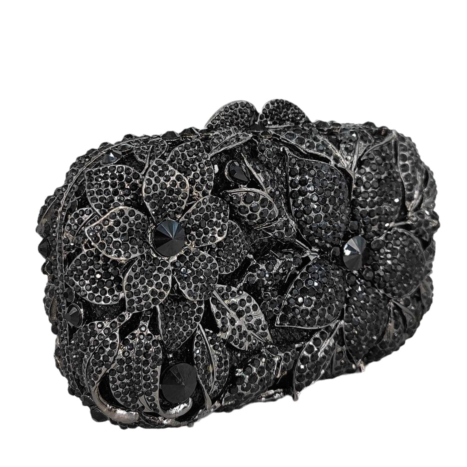 Hollow Out Diamond Handbag Woman's Crystal Evening Bags Luxury Metal Frame Flower Clutch Bag Purse for Female