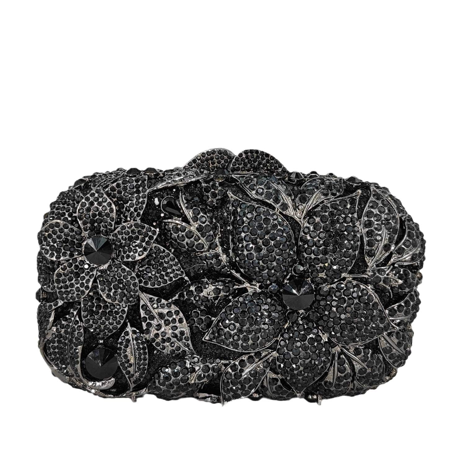 Hollow Out Diamond Handbag Woman's Crystal Evening Bags Luxury Metal Frame Flower Clutch Bag Purse for Female