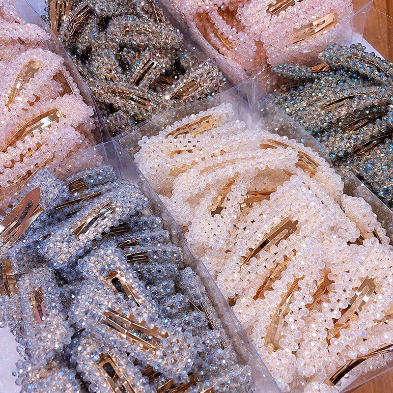 Horquillas Para Pelo Hair Clips Accessories Slides Barrettes  Jepit Rambut Cute Hairgrips Bling Rhinestones Paved Headdress