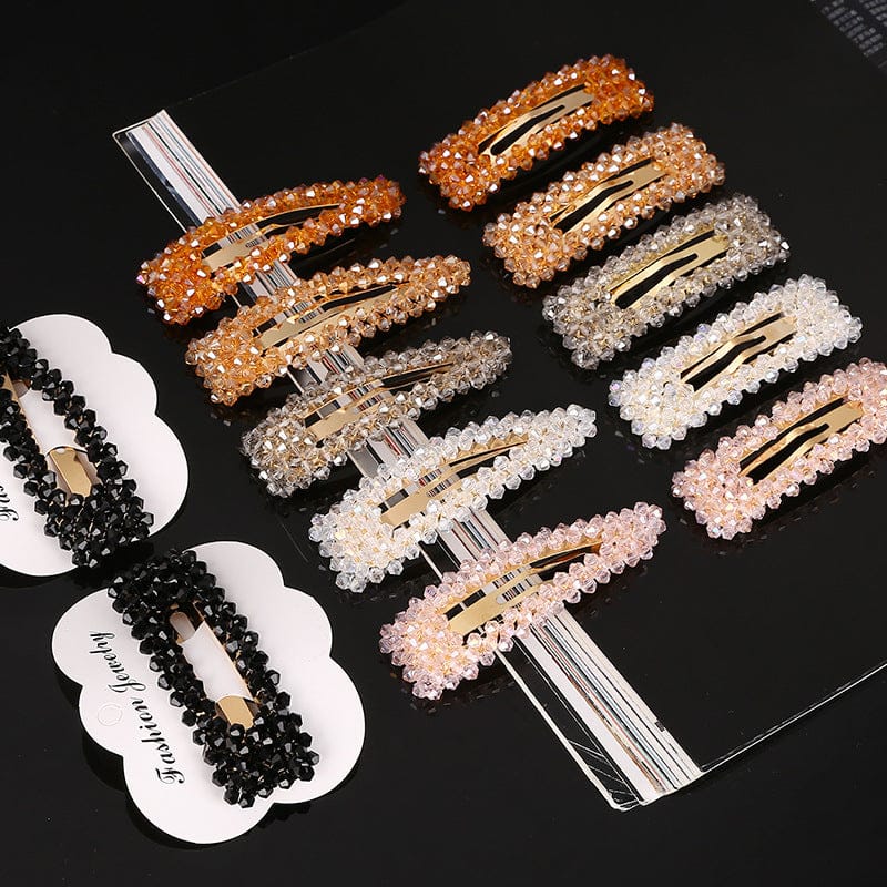 Horquillas Para Pelo Hair Clips Accessories Slides Barrettes  Jepit Rambut Cute Hairgrips Bling Rhinestones Paved Headdress