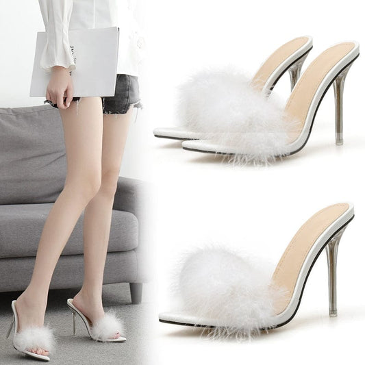 Hot sale 2022 new style Mao Mao net red half care fashion water gold heel sandals and slippers